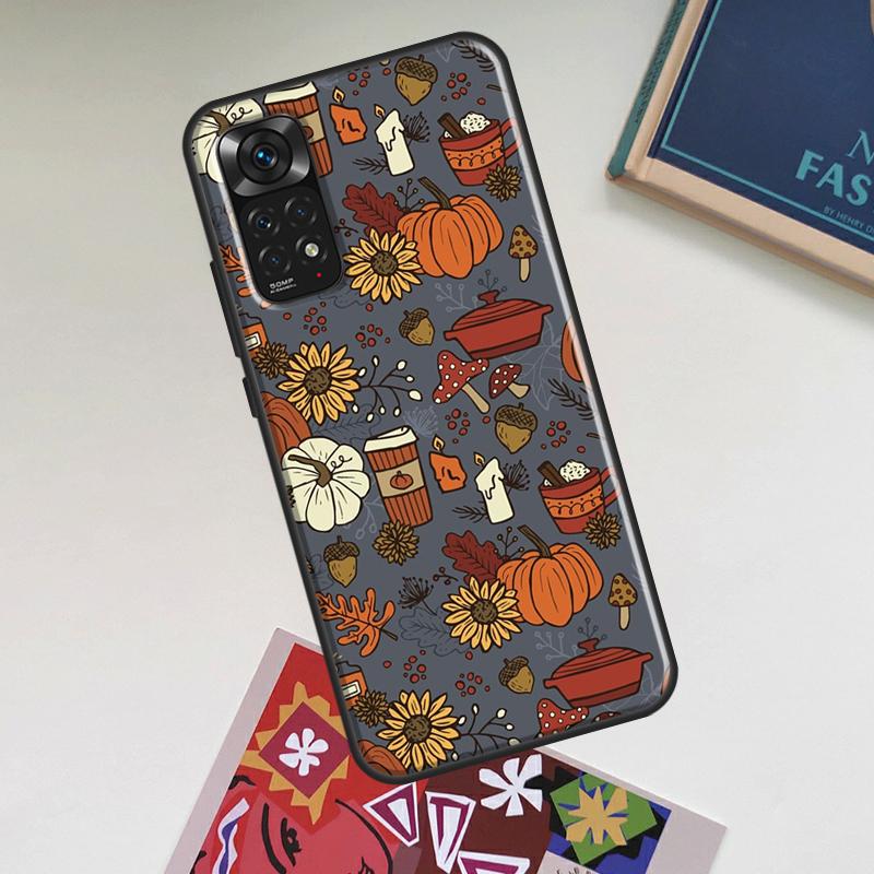 Autumn Leaves Fall Halloween Case For Xiaomi Redmi Note 12 Pro Plus 8 9 10 11 Pro 8T 9S 10S 11S 12S 9C 10A 10C 12C Cover