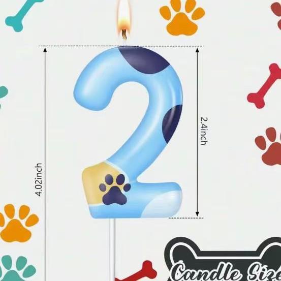 

Сделай сам Индивидуальная Океаническая Корона Свеча для Торта на День Рождения Украшения Dark Blue Paw Print