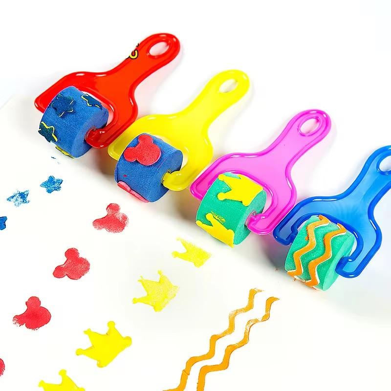 Children Drawing Toy Graffiti Paint Sponges Brush Art Supplies Tools Parent Child Interactive Puzzle Toys Kids Gifts TMZ