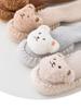 Mink Velvet Thick Baby Floor Shoes & Socks - Warm Cartoon Leather-Soled Infant Booties