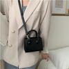 Minimalist Small Square Bag PU Leather Women's Crossbody Bag Mini Handbag  Literary Crowds