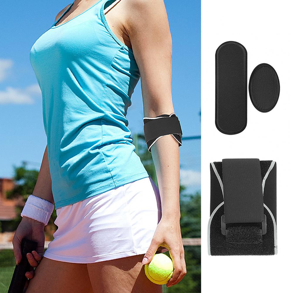 Tennis Elbow Pad With Compression Pad Fastener Tape Adjustable Strap Breathable Sweat-Absorbing Sports Fitness Elbow Guard