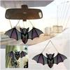 Acrylic Bat Suncatcher Window Hanging Stained Glass Wall Art Halloween Decoration