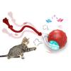 Interactive Cat Toys Ball for Indoor Cats Fast Rolling On Carpet, Chirping & Motion Activate Cat Toys,Red
