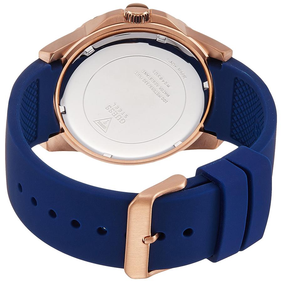 Men's Quartz Watch Quartz Movement Stainless Steel Case Resin Strap Pointer Watch Water-Resistant W0485G1