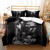 Skull Print Bedding Set 3PCS - Bone Pattern Cover Edgy Home Decor for Adults