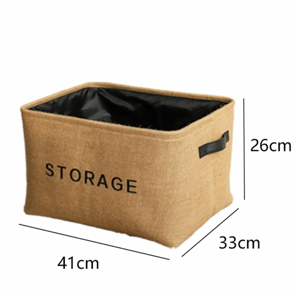 Space Saving Cube Linen Storage Basket with Handle Foldable Storage Case Sort Organize Basket Household Organization