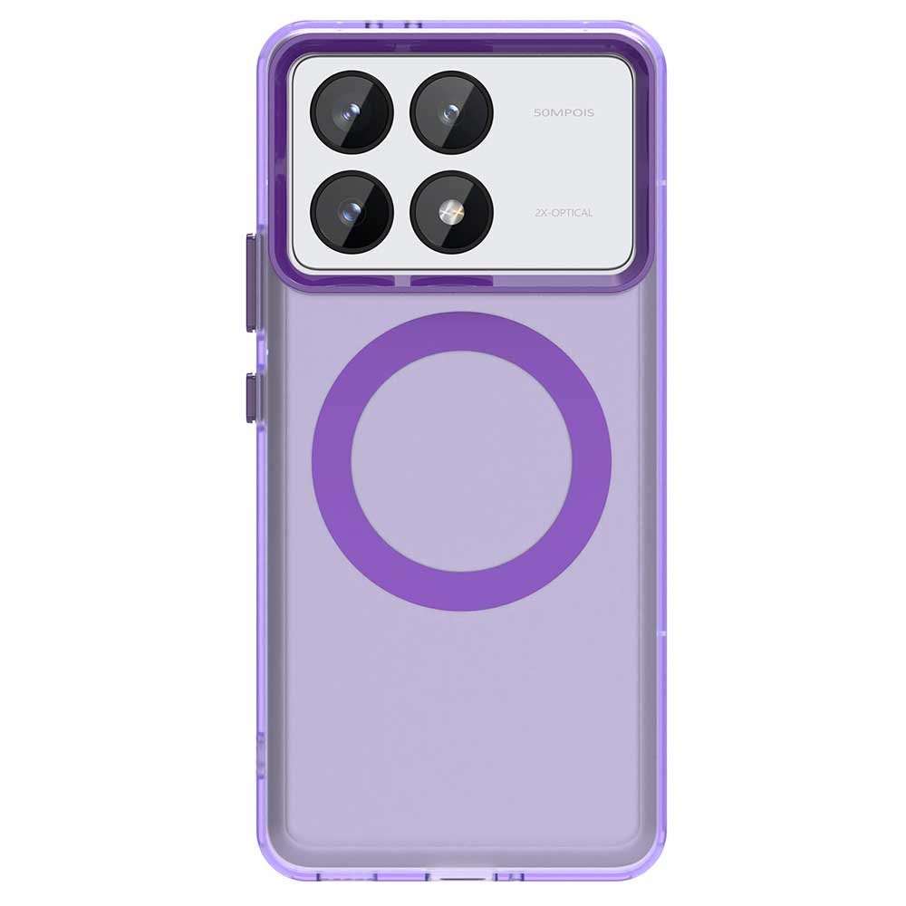 Candy Bumper Case For Poco M6 F6 X6 Pro 5G Xiaomi Poko Little C65 C75 4G Magnetic Wireless Charge for Magsafe Case