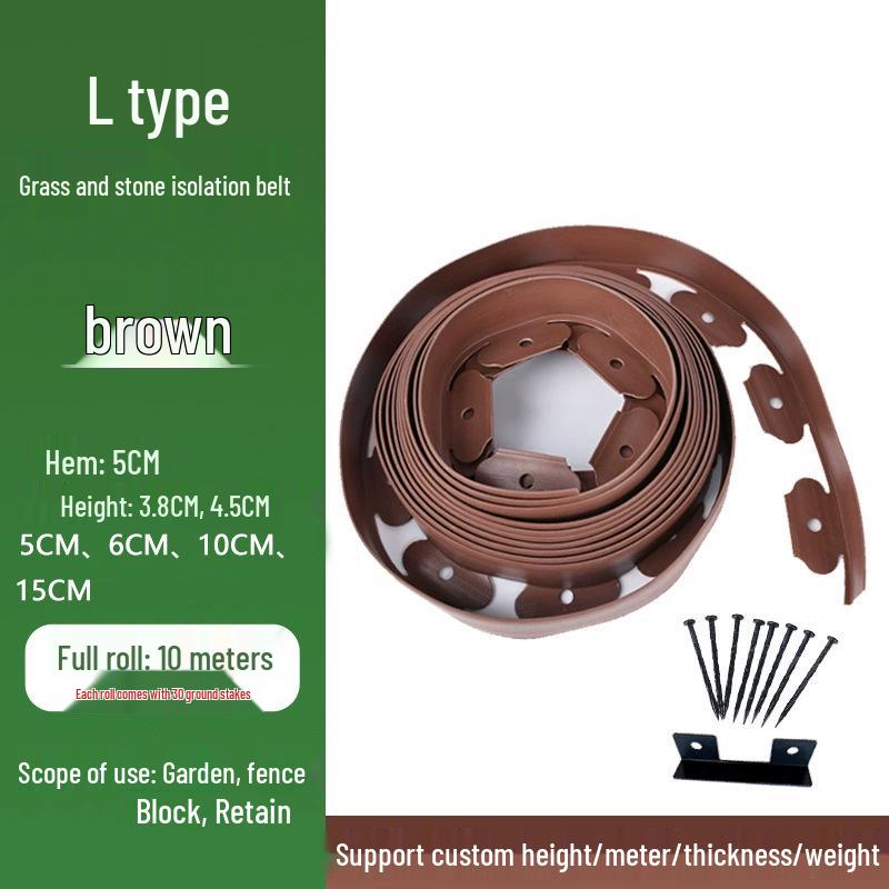L-Shaped Grass and Stone Landscape Edging Barrier Board for Garden Partitions