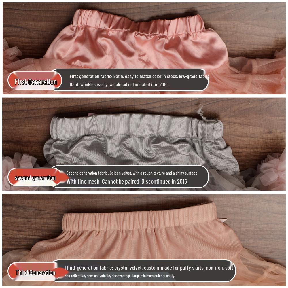 Flickors fluffiga tutu prinsesskjol - Sommar 2025 trendig europeisk och amerikansk stil