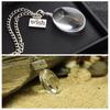 Elegant Wish Glass Real Dandelion Seeds In Glass Bottle Necklace Pendant
