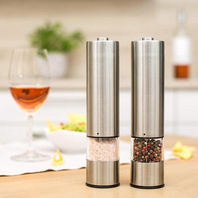 Stainless Steel Electric Grinding Spice Grinder Salt Pepper Mill Kitchen Tools Grinder Mill