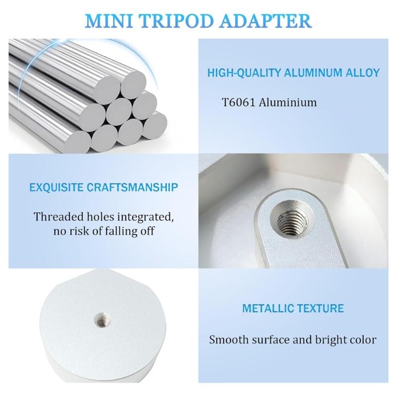 Kleiner Stativadapter Sichere Gewindebefestigung Multifunktionale Aluminium-Montagehalterung Einfache Installation für Geräte