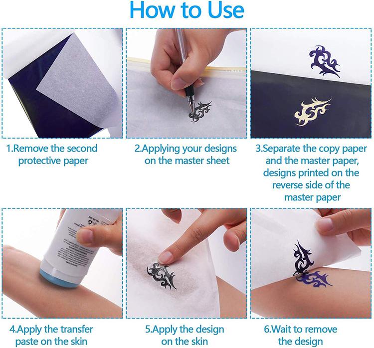 A4 Size Tattoo Transfer Paper Thermal Copy Thermal Paper for Tattoo Transfer Machine Makeup Tools Accessory