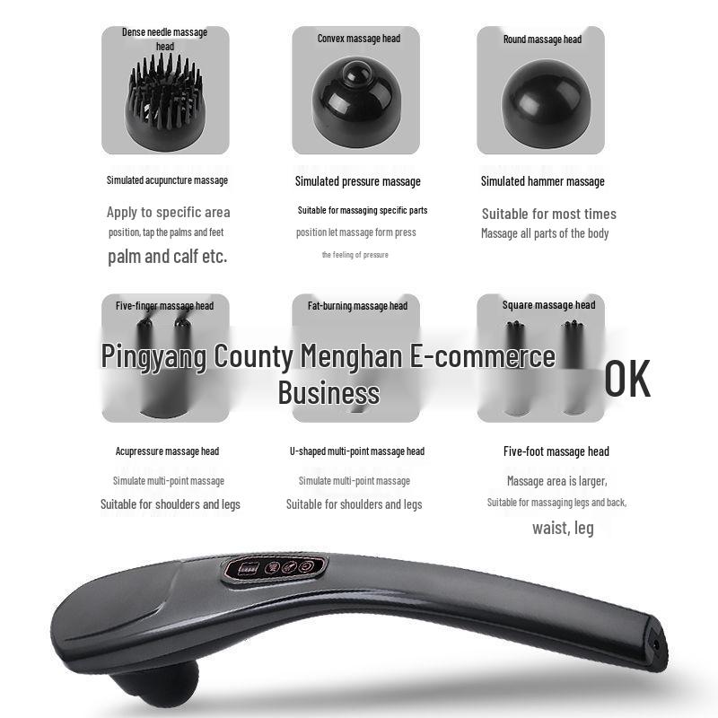 Cervical Vertebra and Full-Body Rechargeable Massager: Neck, Shoulder, Waist, Leg Vibration Massage Hammer