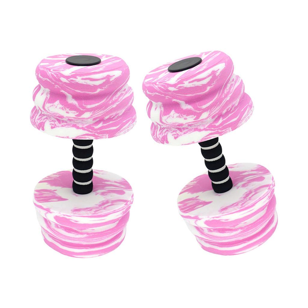 1Pair Sports Aquatic Exercise Dumbbells Foams Dumbbells Hand Bar Water Aerobics Fitness Equipment for Weight Loss
