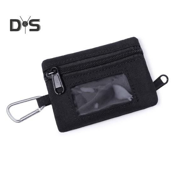 

Маленький подвесной мешочек для хранения монет, застежка-молния, миниатюрный портативный многоцелевой органайзер для хранения монет чёрный