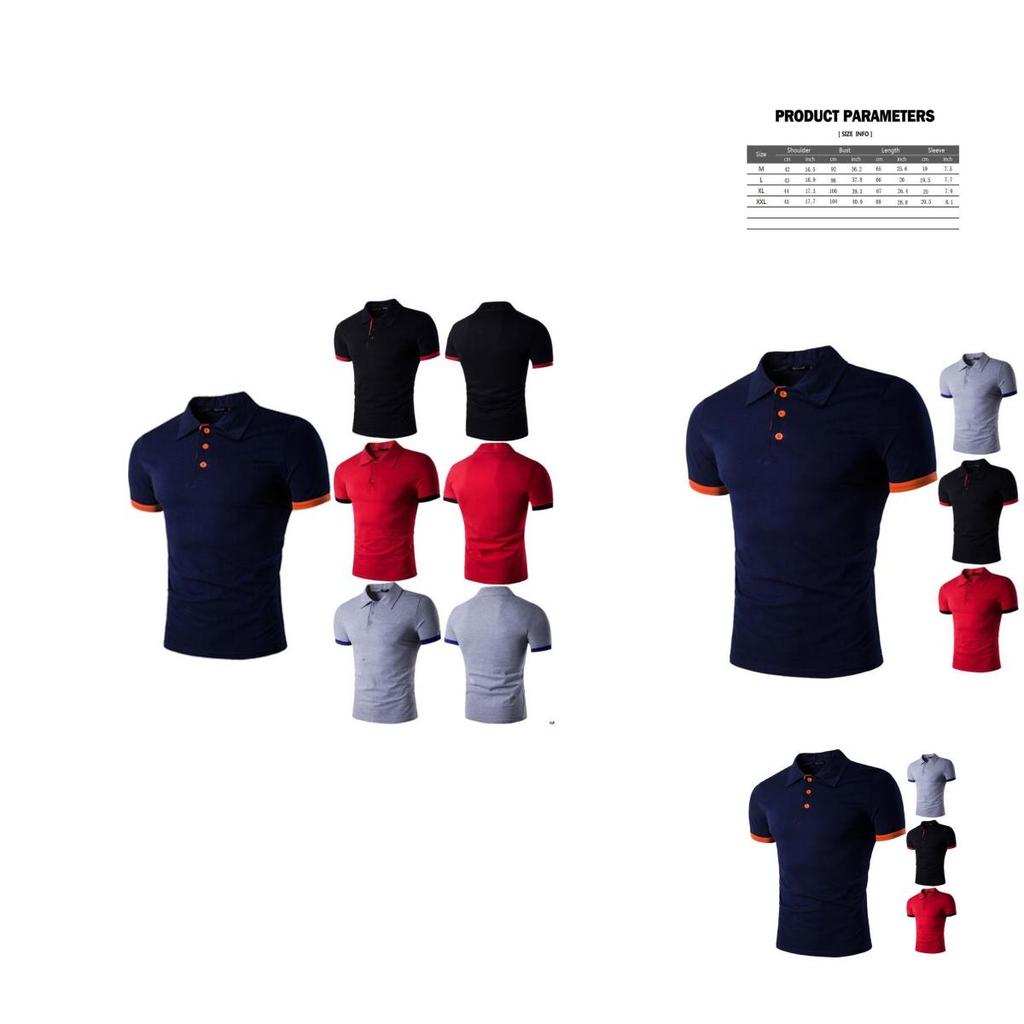 Premium Quality Usa Fashion Men's Stylish Casual T-shirt Slim Fit Polo Shirt Tops For Everyday Wear