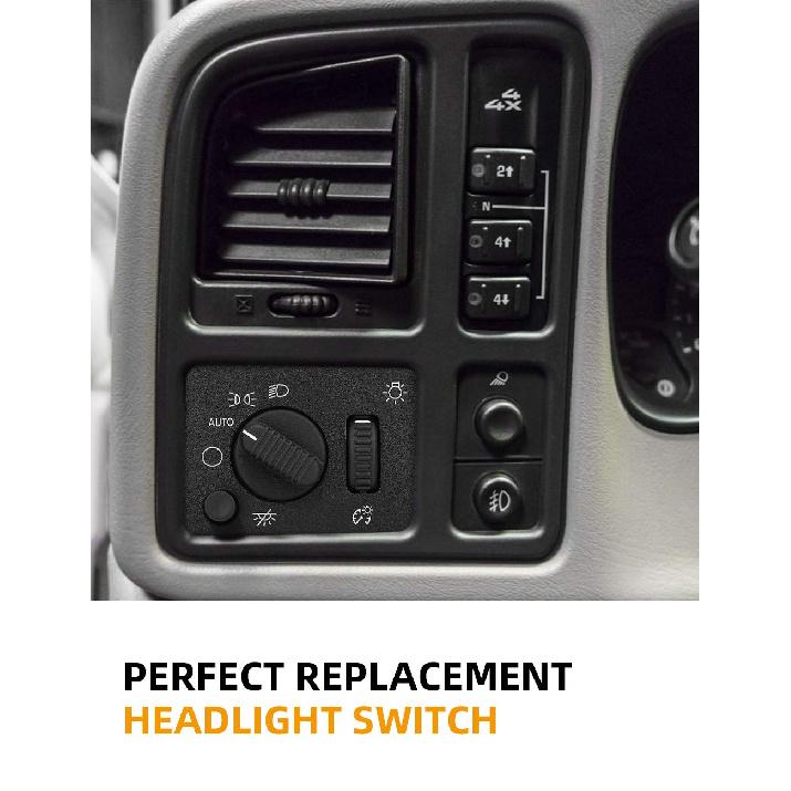 Headlight Switch Compatible With 03-07 Silverado, JoyTutus Sierra Yukon Escalade Suburban Tahoe 2003 2004 2005 2006 2007, Headlamp Dimmer Switch