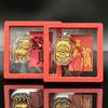Gold Foil Zodiac Goat Pendant With Auspicious Blessing Cute Design For Keychain Phone Hanging New Year Gifts