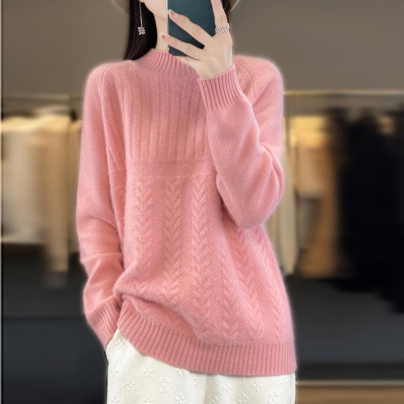 Women's Sweater Autumn Winter Loose Fit Outer Wear Turtleneck Base Layer Winter Top