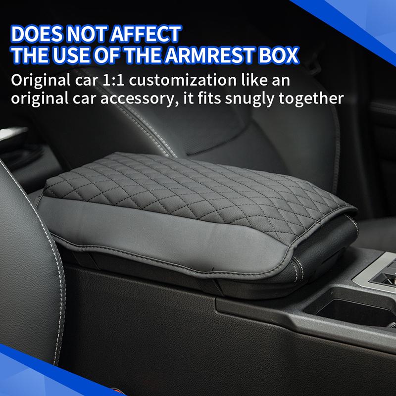 Mittelarmlehnen-Erhöhungskissen mit Baumwollkissen für Prado LC250 Armlehnenpolsterbezug PU-Leder Autozubehör Innenraum-Upgrades
