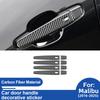 For Chevrolet Malibu 2016-2025 LHD Door Exterior Handle Decorative Stickers Black Carbon Fiber Trim Cover Exterior Accessories