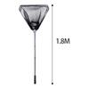Floating Fish Net Foldable Pole Multifunctional Collapsing Handle Practical Accessories Stainless Steel for Adults and Children