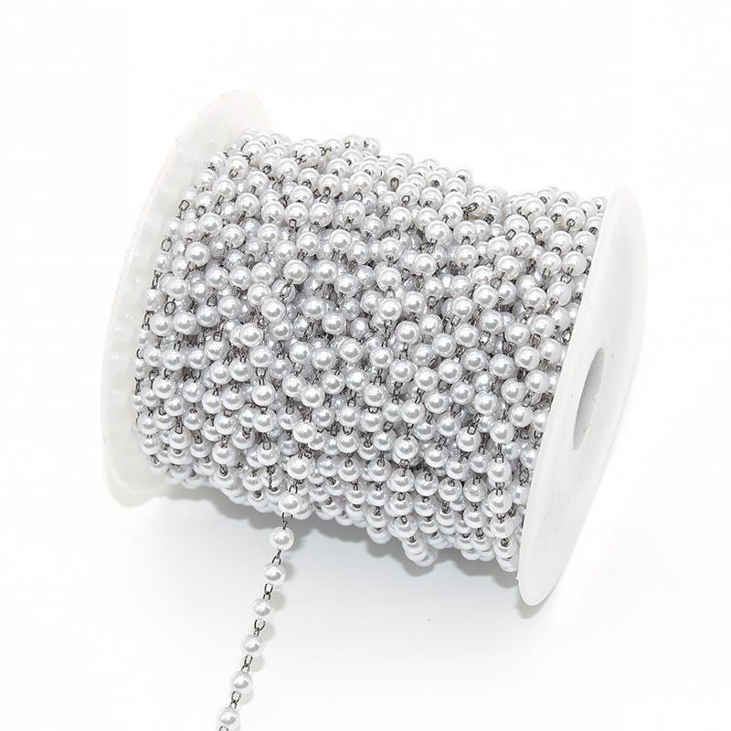 Copper-Plated Pearl Chain for Handmade Jewelry & Accessories – Beading, Spacer & Clasp Beads Kit.