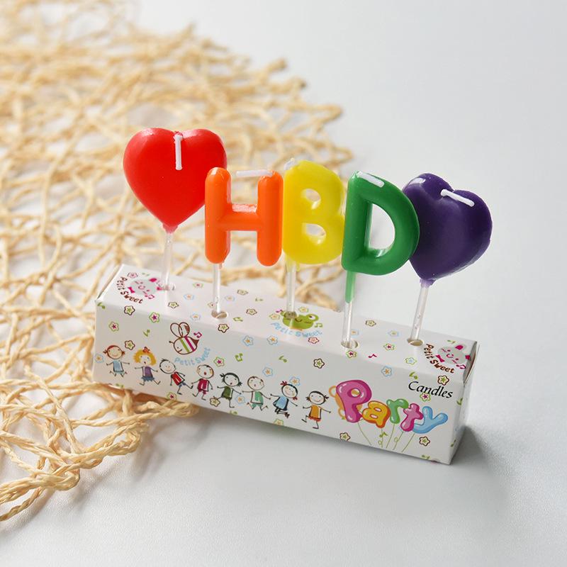 Cute Bear & Smiley Face Birthday Candle Inserts - Cartoon Cake Decorations for Kids