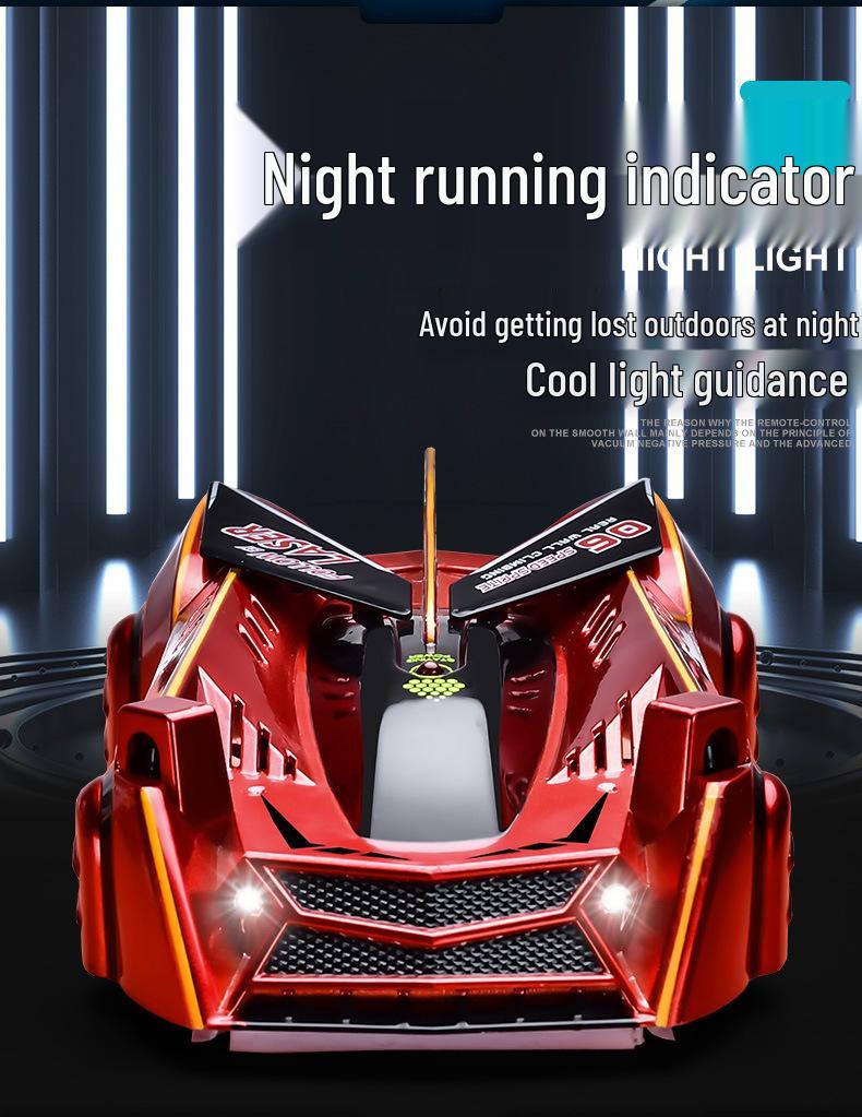 Remote Control Infrared Wall Climbing Car for Kids - Four-Wheel Drive Stunt Toy