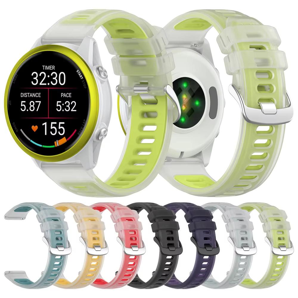 Band+Dust Stopper For Garmin Forerunner 570 265 255 165 55/Vivoactive 6 5 4/Venu Sport Silicone Bracelet 22mm 20mm Watch Strap