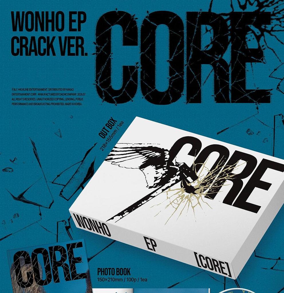 [POB] WONHO [CORE] EP Album (RAW / SHELL / CRACK ver.)