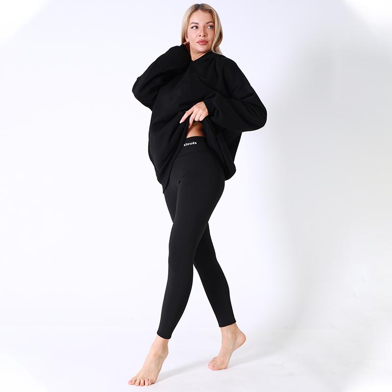 Opaque Black Thermal Leggings Winter White Fleece Lined Bodycon Tights Women Leggings Stretch Yoga Pants Slim High Fashion Warm Sprots Leggings Ladies