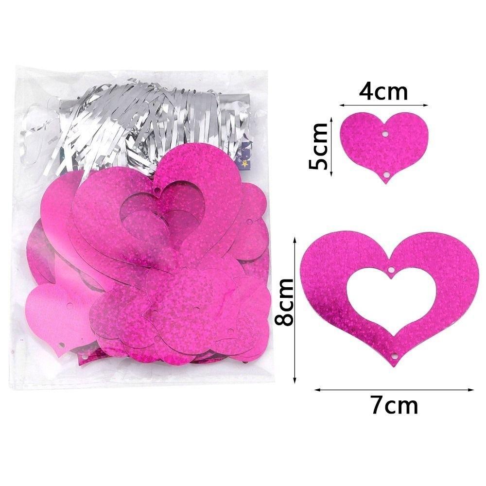 Neue Rote Herz Laser Pailletten Girlande PVC Liebesbrief Herz Schnur Girlande DIY Regen Vorhang Anhänger Hochzeit Party Dekorationen