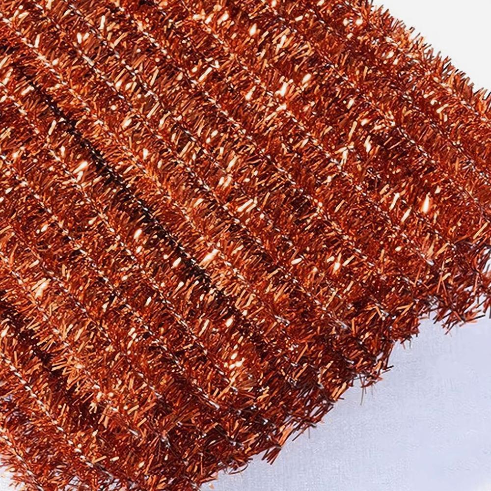 100pcs Colorful Chenille Stems Wire Core Tinsel Twisting Stick Plush Tinsel Stems  Handmade Crafts