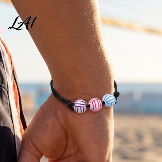 Youth Athlete Jewelry 4 Pcs Sports Balls Braided Rope Bracelets Adjustable String Bracelet Simple Daily Wear Bracelet Handmade Woven Cord Team Gifts