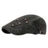 Spring Summer Cotton Newsboy Caps For Men Women Flat Painter Beret Hat Adjustable