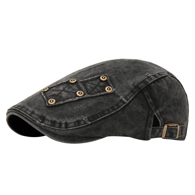 Spring Summer Cotton Newsboy Caps For Men Women Flat Painter Beret Hat Adjustable