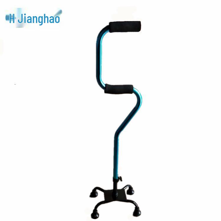 

Регулируемая по высоте четырехопорная трость, телескопическая трость из алюминиевого сплава и нержавеющей стали для пожилых людей.