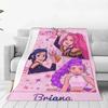 1PC Personalized Name K-Pop D-Demon H-Hunters Blanket Girls Boys Plush Throw Blanket Novelty Warm Blanket All Season Gift