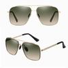 New Fashion Pilot Sunglasses For Men Vintage Gradient Big Frame Sun Glasses Women Luxury Brand Metal Eyewear