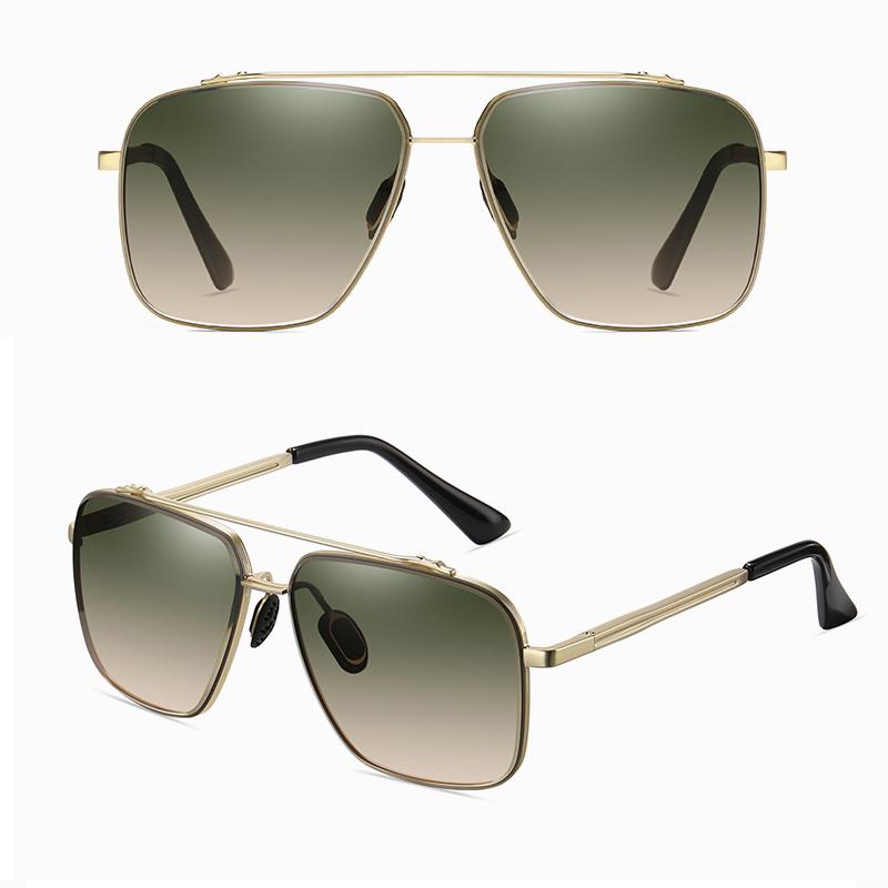 New Fashion Pilot Sunglasses For Men Vintage Gradient Big Frame Sun Glasses Women Luxury Brand Metal Eyewear