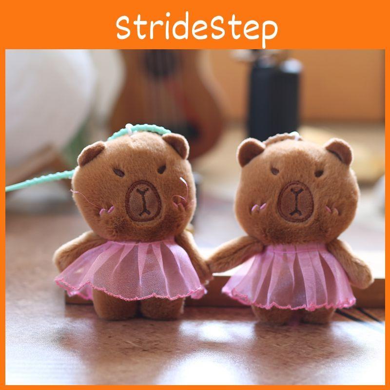 Cartoon Capybara Cute Animal Plush Keychain Soft Pp Cotton Filling Keys Bags