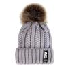 ZHENYUEQI Winter Plush Knit Pom-pom Hat