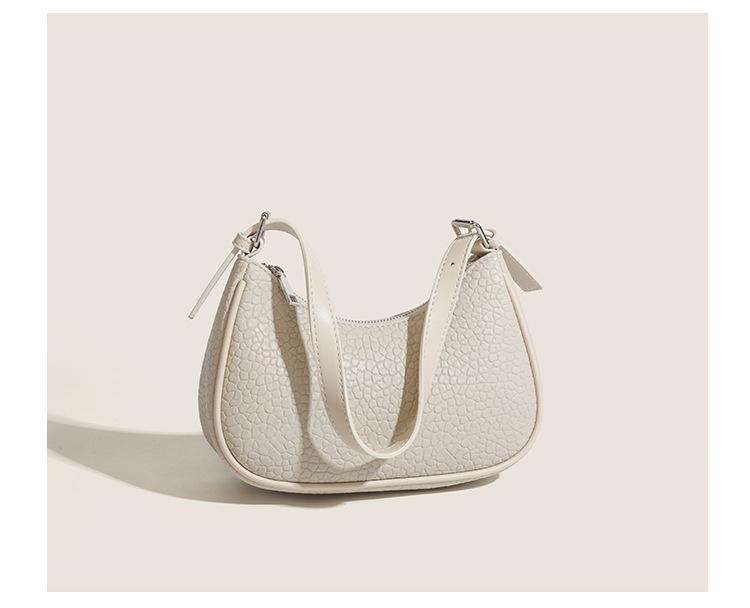 Trendy Textured Baguette Bag: 2025 New All-Match Crossbody & Shoulder Bag for Women