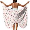 Leichter bedruckter Strand-Cover-Up für Damen Weicher Stoff Sarong Wickeltuch Vielseitiges Badeanzug-Schal für Pool und Urlaub