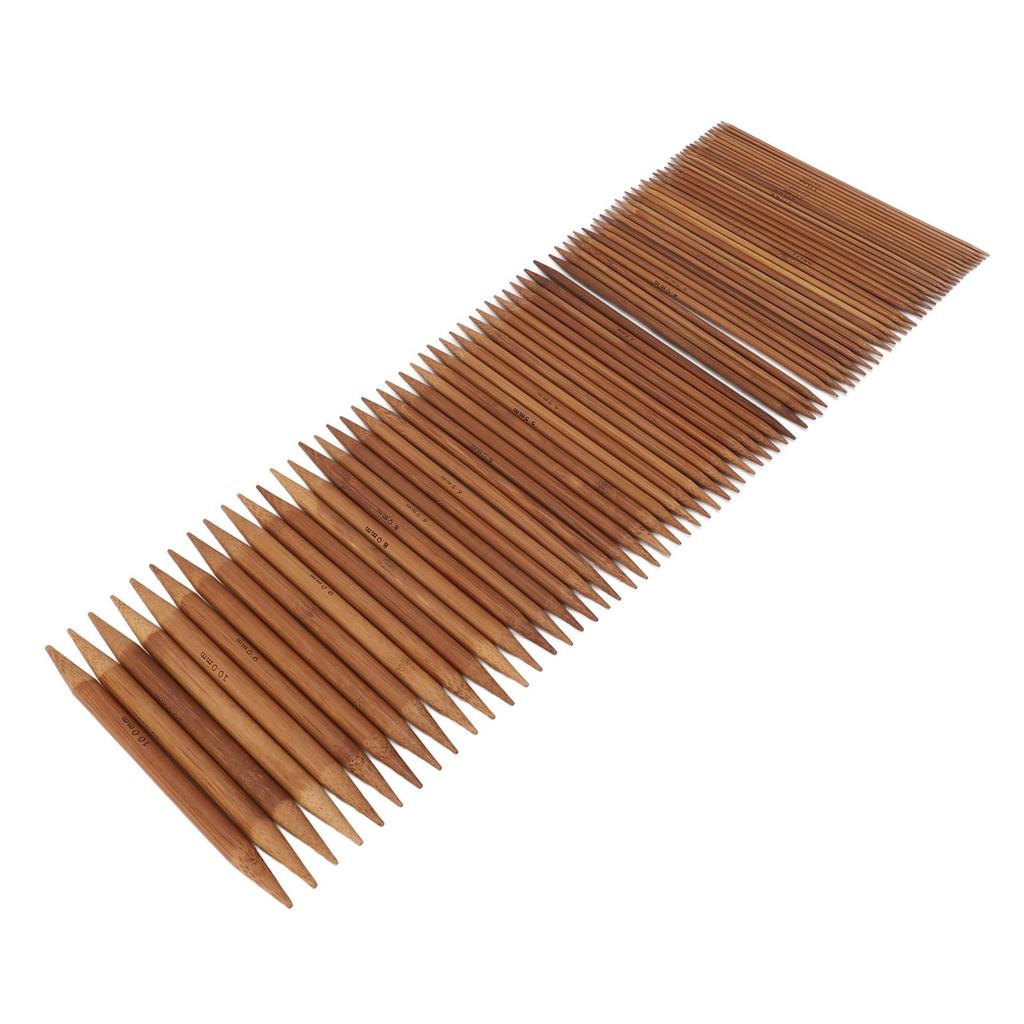 75 Pieces Knitting Needles Set Carbonized Bamboo Sweater   Double Pointed Knitting Needles