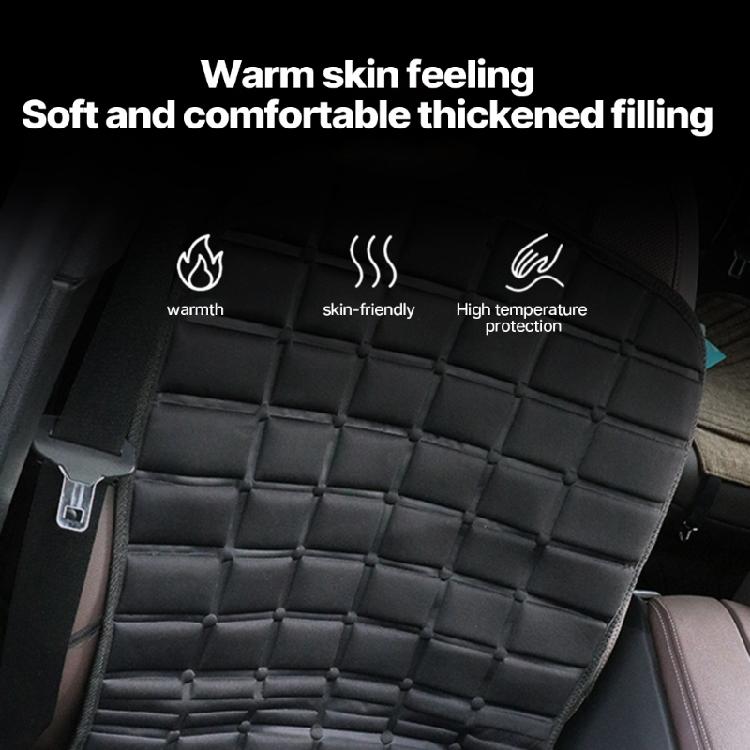 12V Car Heated Seat Cover Cushion Warmer Adjustable Heating Warming Pad Cover