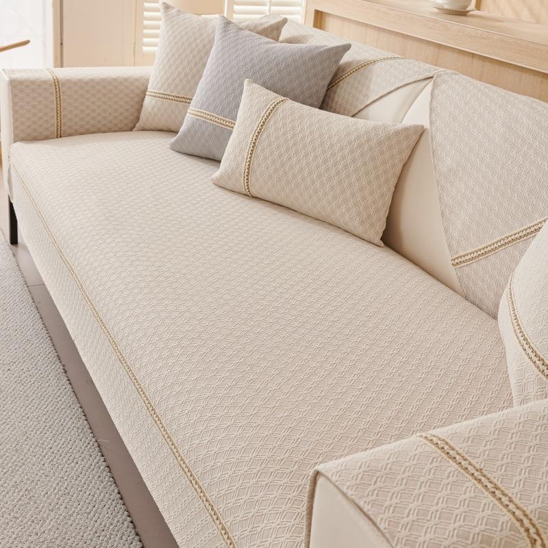 Light French Cream Blizzard Neil Sofa Cushion Universal In All Seasons Simple Non-Slip Dust-Proof Cushion Sofa Cover Cover